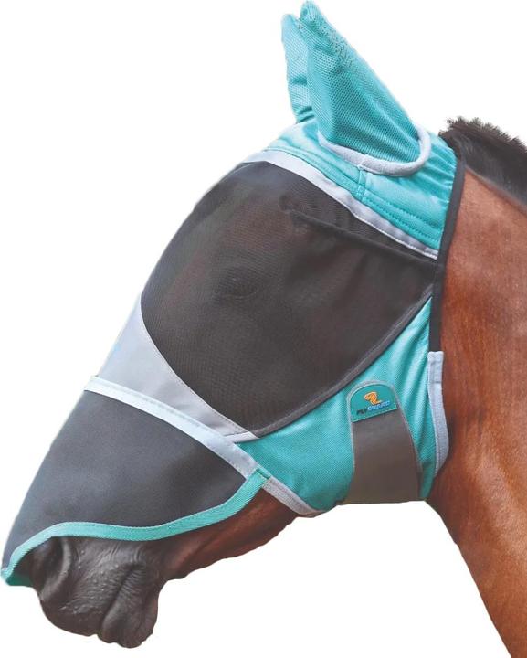 Actual product image Shires Horse fly mask with ears & nose deluxe