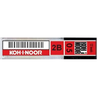Koh-i-Noor Koh-i-Moor 12 Minen 0,5 mm Abstufung (12 Stk., 0.50 mm, 2B) (E205-2BA)