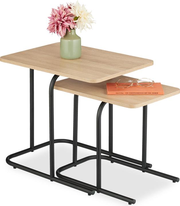 Image du produit Relaxdays ensemble de 2 tables d'appoint