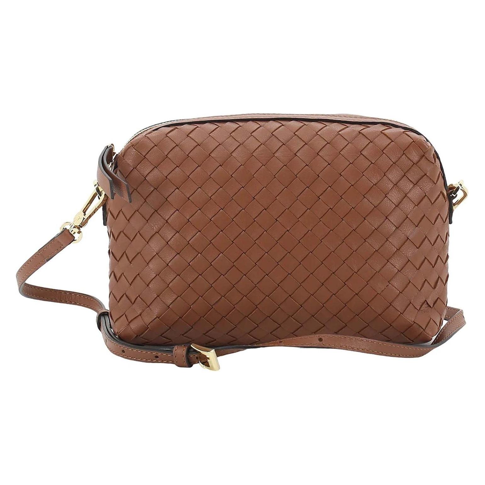 Abro, Damen, Handtasche, Leather Piuma Crossbody Bag Kaia, Braun