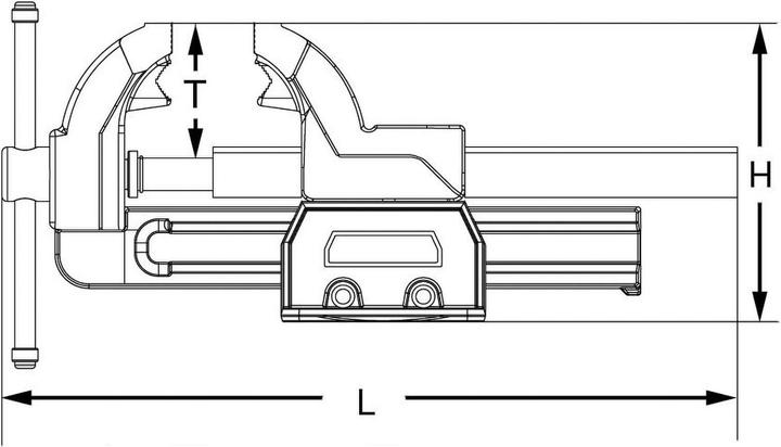 Immagine prodotto KS Tools Morsa parallela con tavola girevole, lunghezza ganascia 120 mm, con ganascia di serraggio tubolare (120 mm)