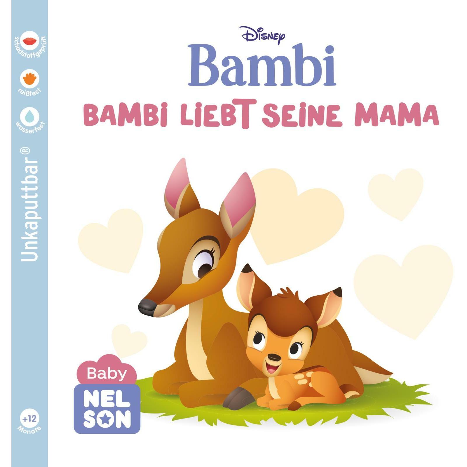 Nelson, Babybücher, Baby (unkaputtbar) 6: Disney: Bambi liebt seine Mama (Deutsch)