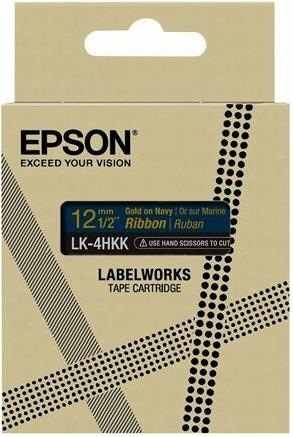 Actual product image Epson Label Cassette Lk-4hkk (1.20 cm, Blue)
