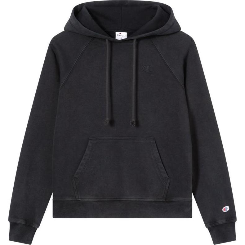 Champion, Donne, Felpa + Maglione, schwarzer Damen-Kapuzenpullover, Nero, (M)
