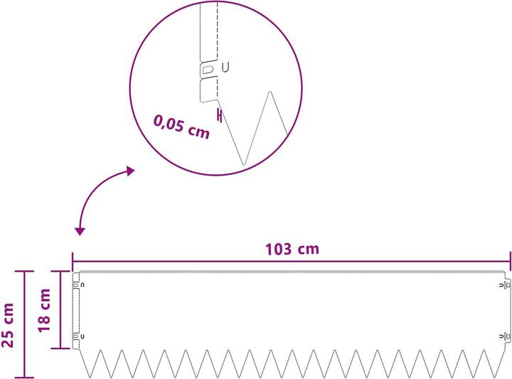 Produktbild vidaXL Raseneinfassung (103 cm)