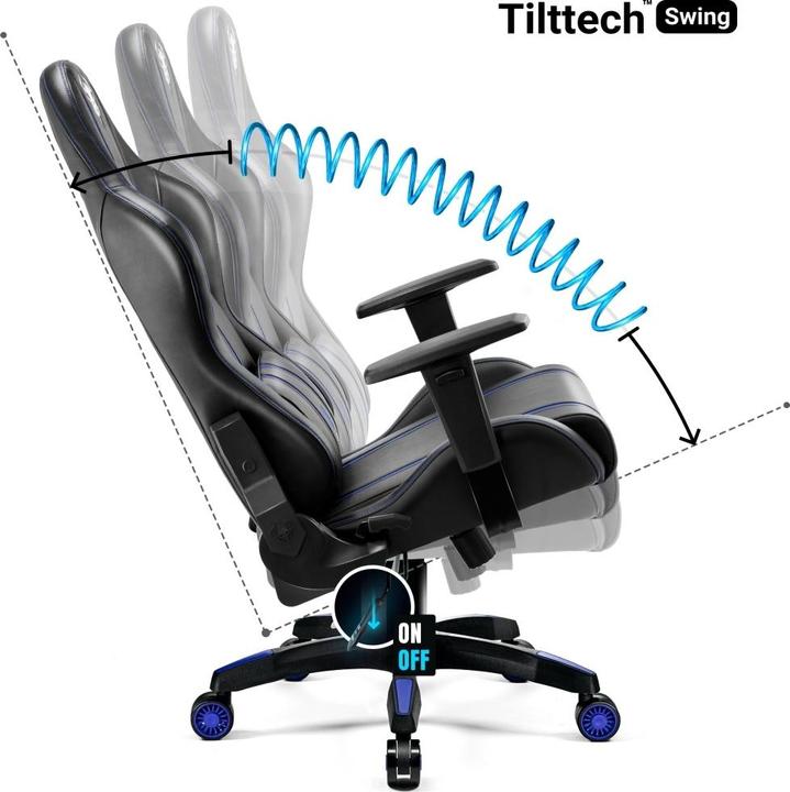 Immagine prodotto Diablo Sedia da gioco X-One 2.0 Gaming Chair Normal, nero-blu