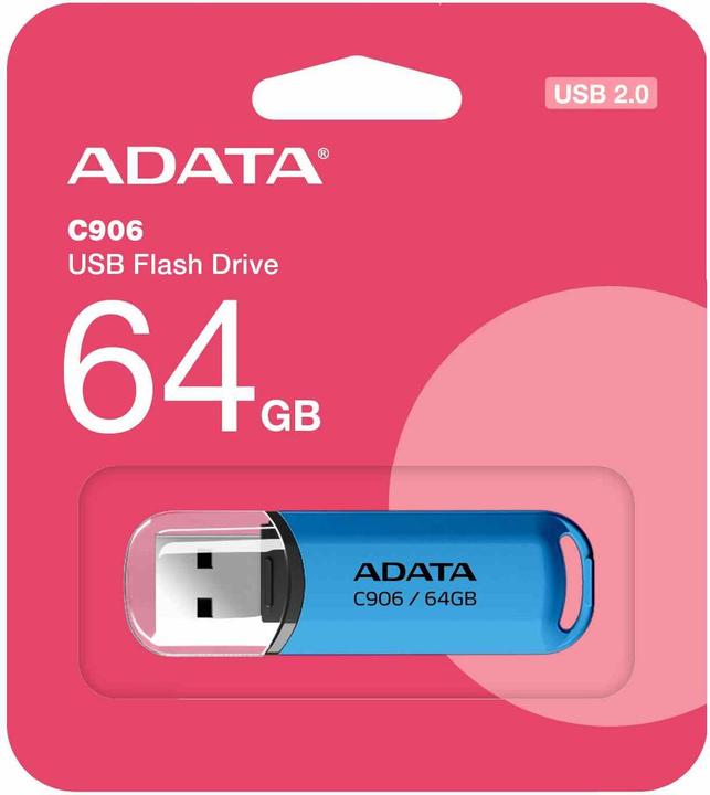 Image du produit Adata Pendrive C906 USB2.0 blue (64 Go, USB-A)