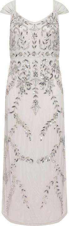 Produktbild Ulla Popken Trägerkleid, Pailletten, A-Linie, V-Ausschnitt, ärmellos (48)