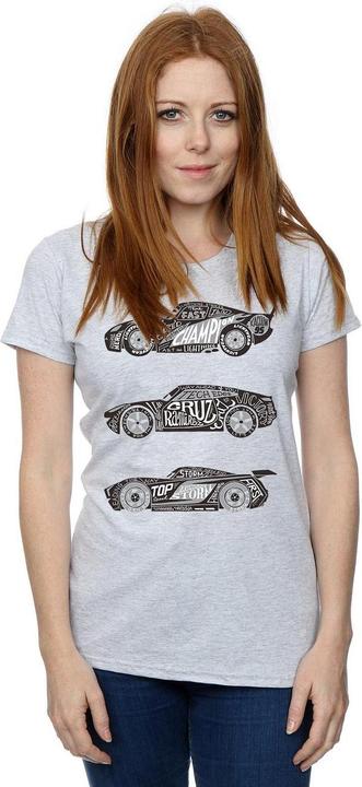 Immagine prodotto Disney Cars Text Racers Maglietta Donna (XL)