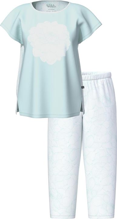 Produktbild Ulla Popken Pyjama, Blüten, oversized, Rundhals, 7/8-Hose (46, 48)