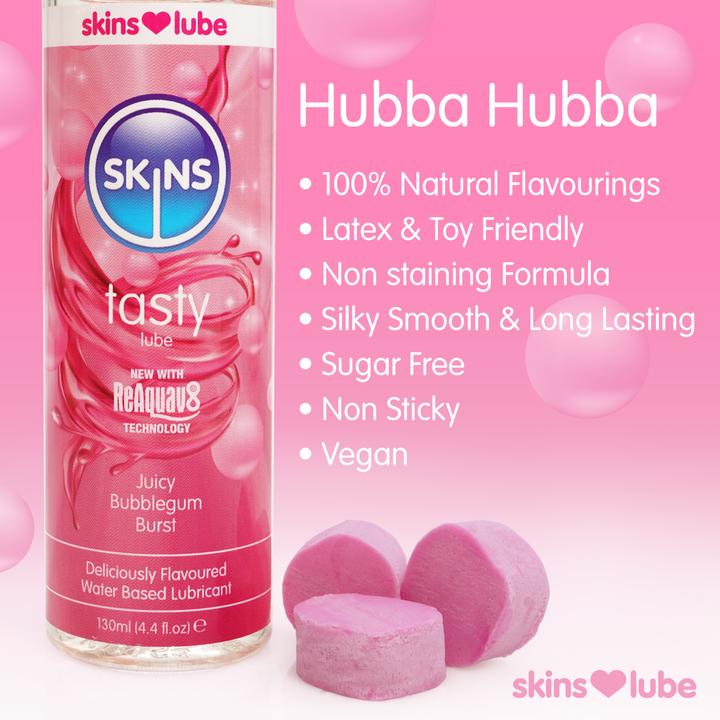 Produktbild Skins Tasty» Juicy Bubblegum Burst 130ml Gleitgel mit natürlichen Aromen (130 ml)