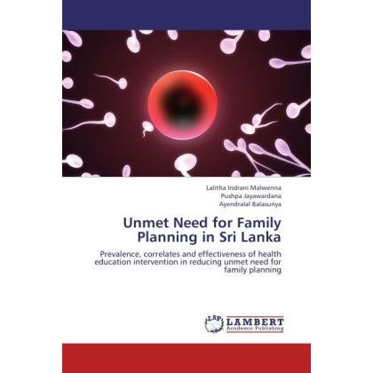 Unmet Need for Family Planning in Sri Lanka, Fachbücher