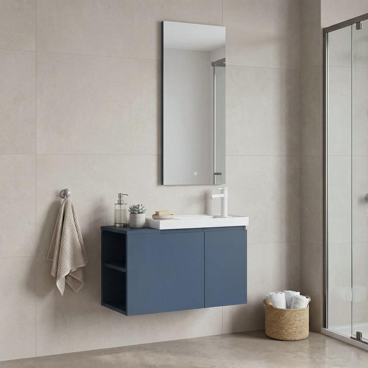 Produktbild Homitis Perla 80 Bathroom Cabinet With Sink & Mirror Set (2 Pieces)