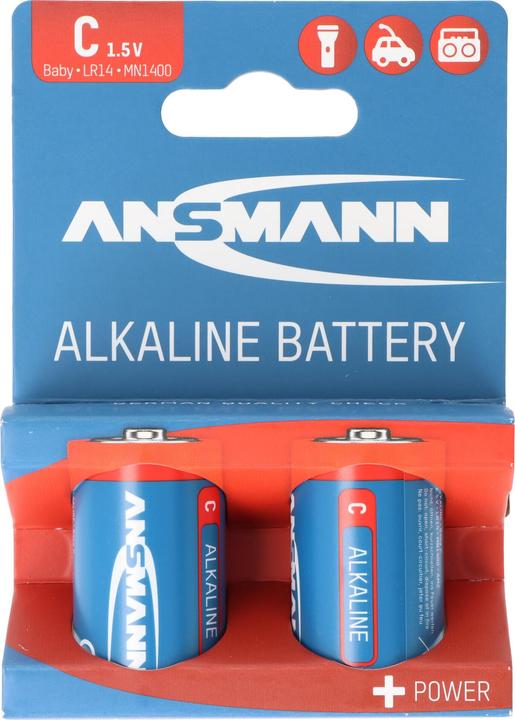Produktbild Ansmann Alkaline Batterie Baby C, LR14, 1,5V, 2er Papierblister (2 Stk., R14)