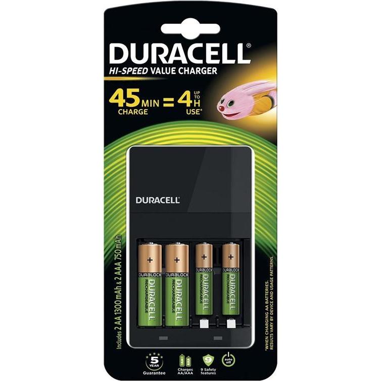 Duracell CEF14 + aku 2+2 (4 Stk., AA, 750 mAh, Ladegerät inkl. Akku), Akku Ladegerät