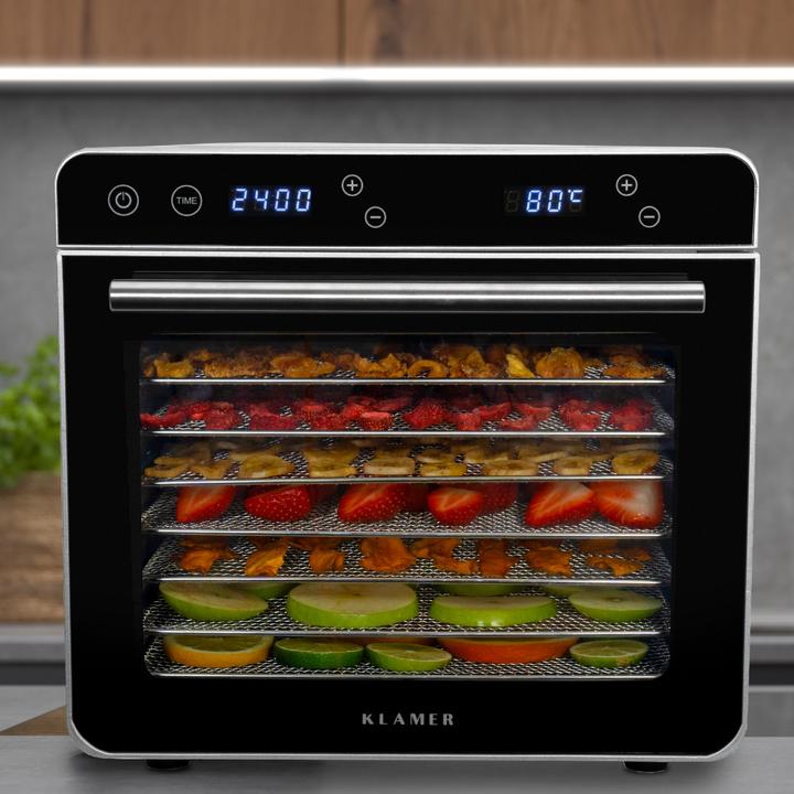 Image du produit KLAMER Déshydrateur Premium XL 700W, 8 plateaux extra larges en acier inoxydable