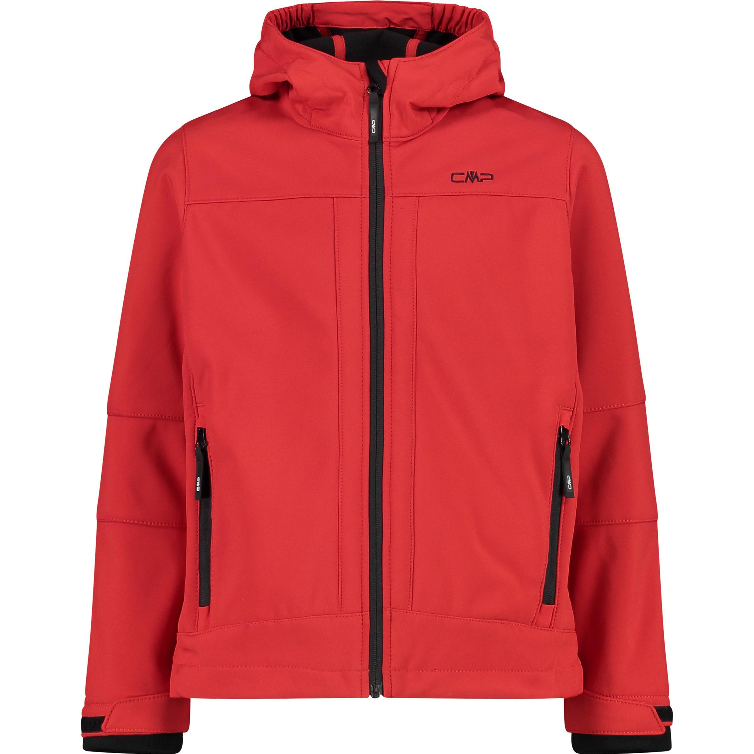 CMP Campagnolo, Jungen, Jacke, Softshell Hoodie Jacke (98), Rot, 98