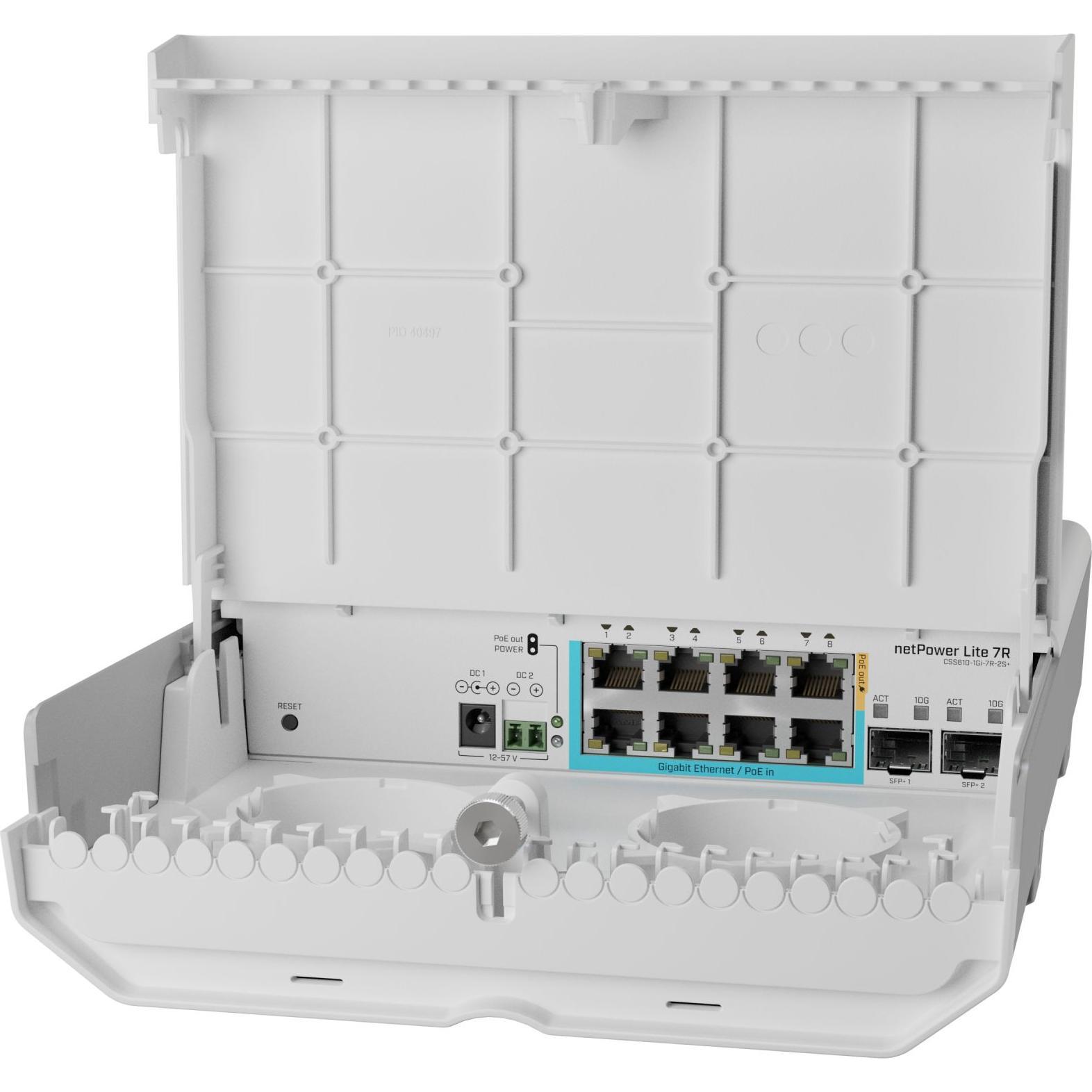 MikroTik netPower Lite 7R (10 porte), Switch di rete, Bianco