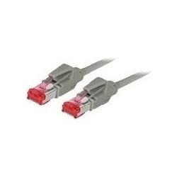 Thumbnail - Tecline Patchkabel S/FTP, PiMF, Cat 6, grau, 25,0 m halogenfrei, mit Draka-Kabel und Hirosesteckern TM21 (bi (S/FTP, CAT...
