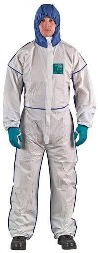 Actual product image Ansell Protective coverall AlphaTec® 1800 Comfort size XXL white/blue PPE category III (XXL, 1 x)