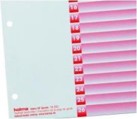 Actual product image Kolma Index A4 strong 1-52 52-piece grey