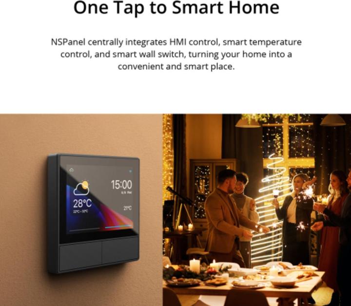 Actual product image Sonoff NSPanel Smart WiFi Wall Switch with LED Control Panel, Thermostat and Switch Functions