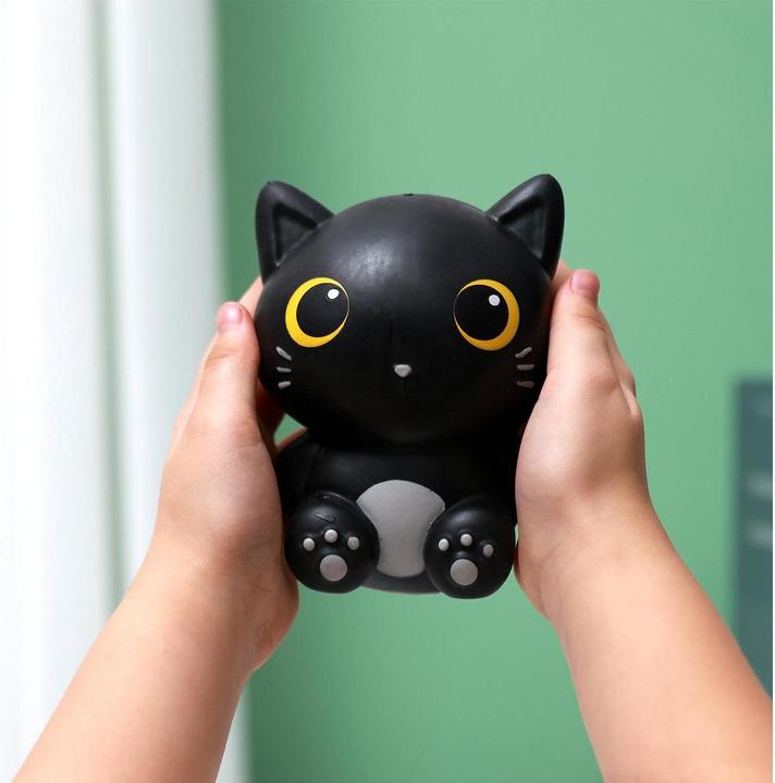 Produktbild i-Total Squishy Katze schwarz (14 cm)