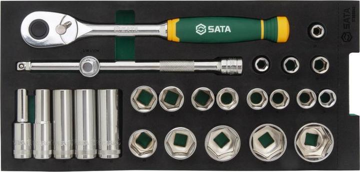 Actual product image SATA 1/2" 6-kant Steckschlüssel-Einlage, 25-tlg.