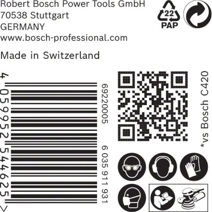 Actual product image Bosch Professional Zubehör Expert C470 Sandpaper multi-hole for random orbital sander, 125 mm, G 40, 50 pcs. (40)