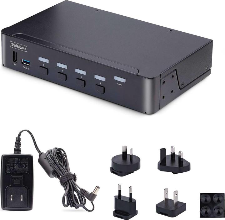 Productafbeelding StarTech com Switch KVM DisplayPort 4 poorten - 8K 60H/4K 144Hz, Uniek scherm, DisplayPort 1.4, 2 poorten