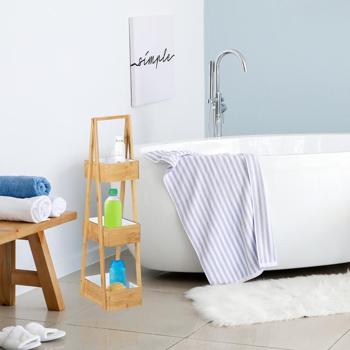 Productafbeelding Relaxdays Bamboe Badkamerplankje (30 x 18 x 82 cm)