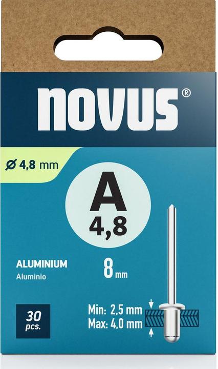 Immagine prodotto Novus Blindniete A5 x L: 8 mm Alu