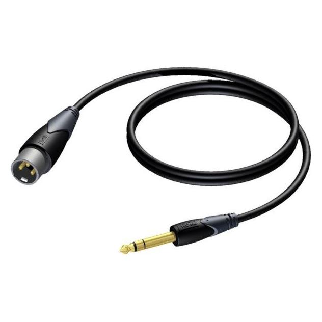 Procab Kabel Klinke 6, 3 Mm - Xlr 1, 5 M Schwarz (CLA724 (1.50 m, Xlr Kabel), Audiokabel