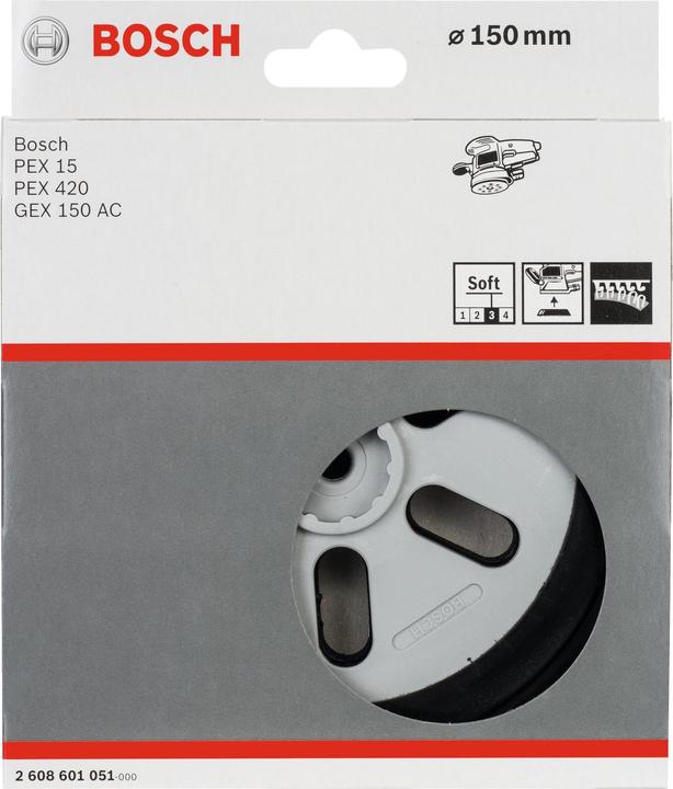 Produktbild Bosch Professional Zubehör Schleifteller weich, 150 mm, für GEX 150 AC, PEX 15 AE (Weich)