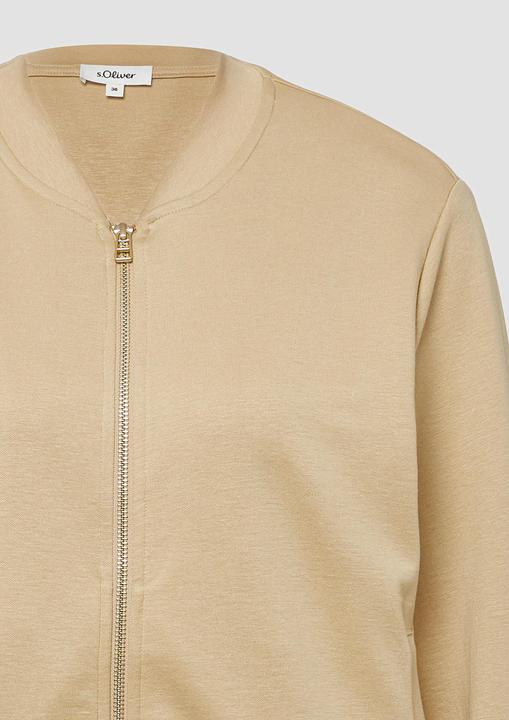 Produktbild s.Oliver Sweatshirt Jacke Weicher Interlock-Blouson mit Eingrifftaschen (36)