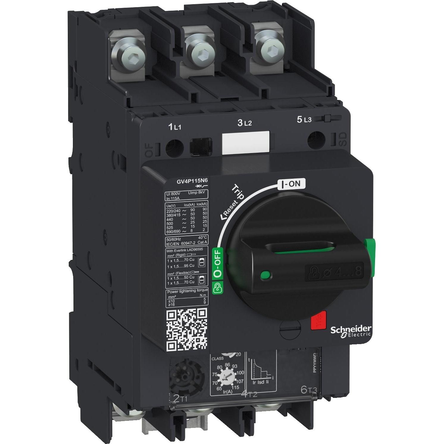 Thumbnail - Schneider Electric, Schutzschalter, GV4P Therm/Mag 50A 50kA lug