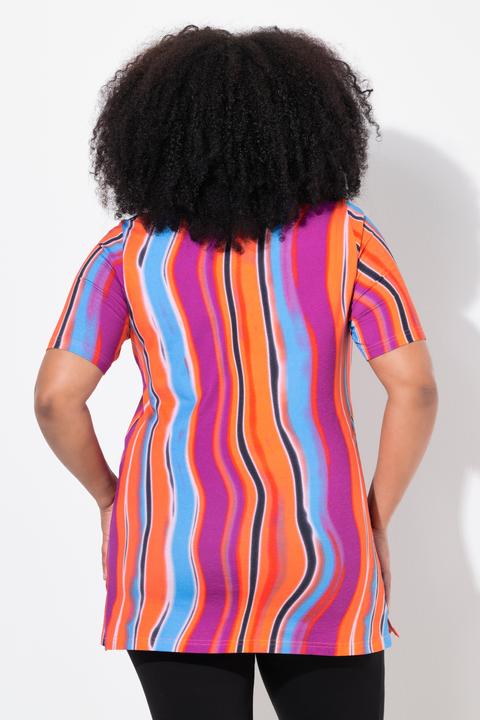 Immagine prodotto Ulla Popken Maglia dal taglio lungo e svasato con scollo a V e mezze maniche (50, 52)