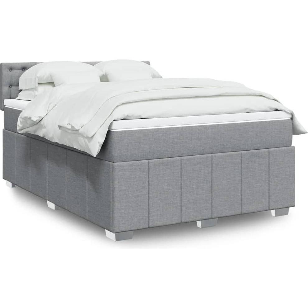 VidaXL, Bett, Bo x springbett mit Matratze 180 x 200 cm Stoff (180 x 200 cm)