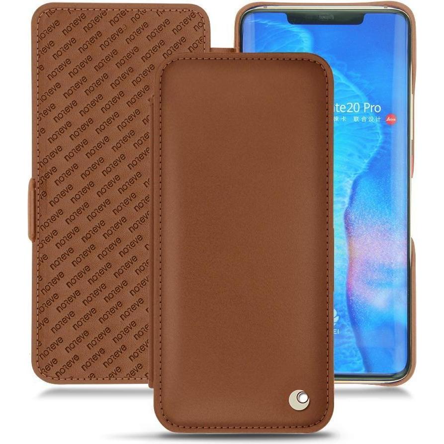 Noreve Lederschutzhülle horizontal (Huawei Mate 20 Pro), Smartphone Hülle, Braun