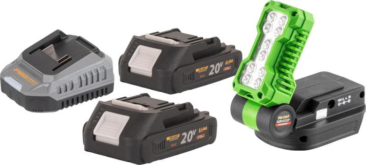 Produktbild Procraft LL20bb Akku LED Strahler 20 V 500 lm + 2x Akku 2,0 Ah + Ladegerät (500 lm)