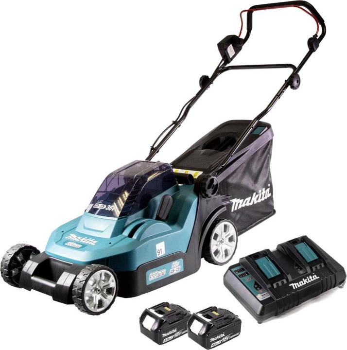 Actual product image Makita DLM382PM2 (Rechargeable battery operated)