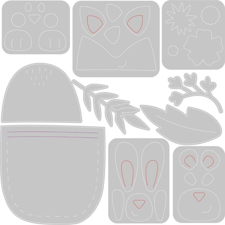 Produktbild Sizzix Thinlits Stanzset 10 Stück - Taschenkameraden by Olivia Rose