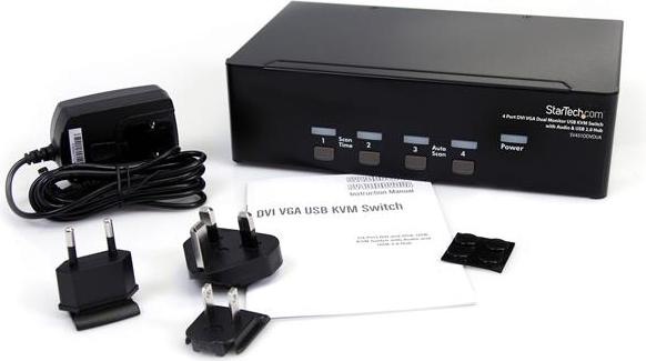 Immagine prodotto StarTech Commutatore KVM 4 porte doppio DVI USB