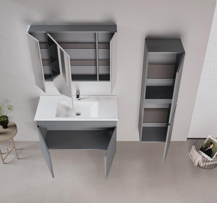 Produktbild Homitis Tivoli 100 Bathroom Cabinet With Sink & Mirror Set (2 Pieces)