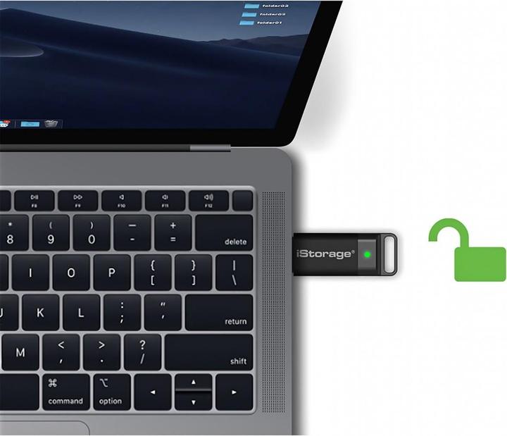 Image du produit iStorage datAshur BT - Clé USB à mémoire flash (biométrique) (64 Go, USB-A)
