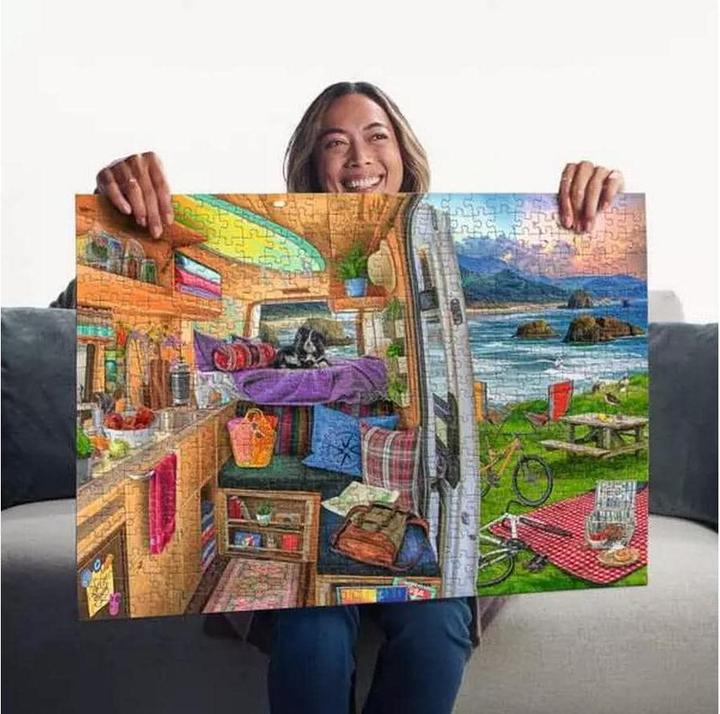 Produktbild Ravensburger Puzzle Blick aus dem Wohnwagen XXL 500 Teile (500 Teile)