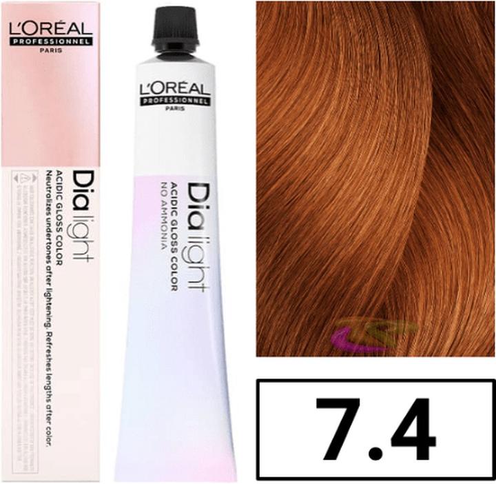 Image du produit L'Oréal Professionnel DIA LIGHT gel-crème acide sans amoniaque #7,4 50 ml (#7,4)
