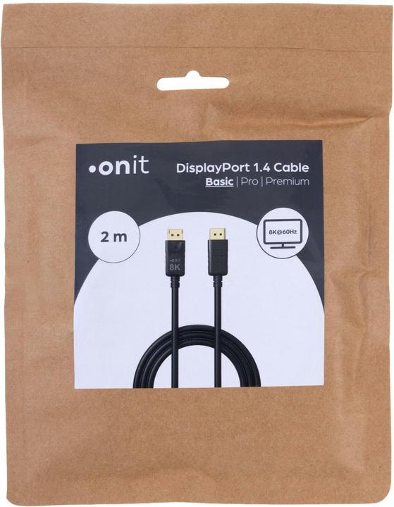 Image du produit Onit Kabel Basic DisplayPort - DisplayPort, 8K/60Hz, 2 m (2 m)