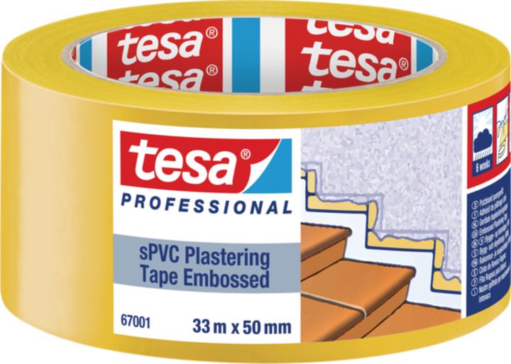 Actual product image tesa sPVC plaster tape cross-grooved (50 mm)