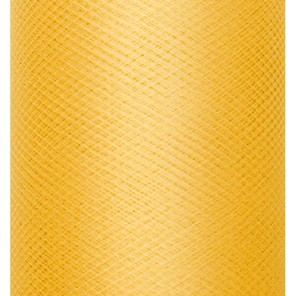 Partydeco Tulle Plain, yellow, 0.3 x 50m (1 pc. / 50 lm)